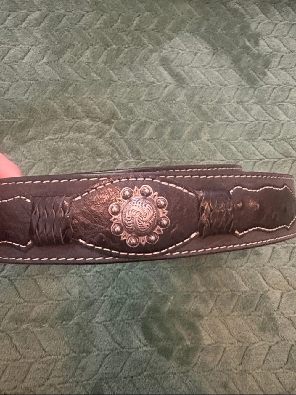 3D Genuine Leather Western Classics Belt Dark Brown 44
